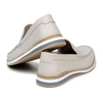 Mocassim Maverick Masculino Slip On Loafer Derby em Couro - Gelo