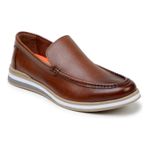Mocassim Maverick Masculino Slip On Loafer Derby em Couro - Whisky