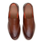 Mocassim Maverick Masculino Slip On Loafer Derby em Couro - Whisky