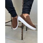 Kit 2 Mocassim Masculino Loafer Derby em Camurça - Preto/Branco + Marrom