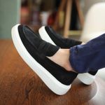 Kit 2 Mocassim Masculino Loafer Derby em Camurça - Preto/Branco + Marrom