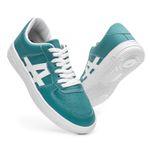 Tenis Masculino Estilo Skatista Casual Modelo Raze - Verde Agua