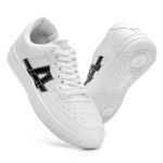 Tenis Masculino Estilo Skatista Casual Modelo Raze - Branco/Preto