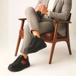 Tenis Oversized Sneaker Masculino - Preto/Marrom