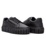 Tênis Feminino Casual com Strass - Preto/Preto