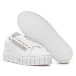 Tênis Feminino Casual com Strass - Branco