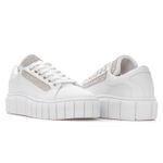 Tênis Feminino Casual com Strass - Branco