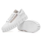 Tênis Feminino Casual com Strass - Branco