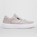 2 Tenis Masculino Casual Sola Reta Leve e Confort + Relógio Digital - Cinza + Preto/Preto