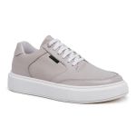 2 Tenis Masculino Casual Sola Reta Leve e Confort + Relógio Digital - Cinza + Preto/Preto