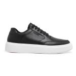 Tenis Masculino Casual Branco Sola Reta - Preto/Branco