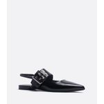 Slingback Navy Preto