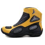 Bota Motociclista Slider Couro Legítimo -298 na cor amarelo