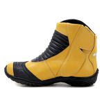 Bota Motociclista Slider Couro Legítimo -298 na cor amarelo