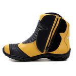 Bota Motociclista Slider Couro Legítimo -298 na cor amarelo