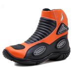 Bota Motociclista Slider Couro Legítimo -298 na cor laranja