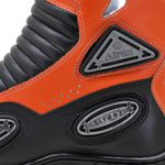Bota Motociclista Slider Couro Legítimo -298 na cor laranja