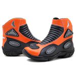 Bota Motociclista Slider Couro Legítimo -298 na cor laranja
