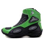 Bota Motociclista Slider Couro Legítimo -298 na cor Verde
