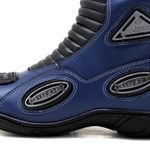 Bota motociclista Stunt em couro legítimo - 300 Na cor Azul