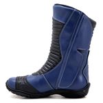 Bota motociclista Stunt em couro legítimo - 300 Na cor Azul