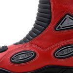 Bota motociclista Stunt em couro legítimo - 300 Na cor Vermelho