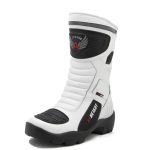 Bota motociclista cano Alto com altura de até 9cm em couro legítimo AS-HEIGHT