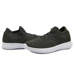 Tênis Knit motociclista masculino forrado em couro 545 Verde