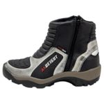 Bota motociclista com altura de até 9cm em couro legítimo AS-HEIGHT