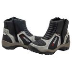 Bota motociclista com altura de até 9cm em couro legítimo AS-HEIGHT