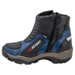 Bota motociclista com altura de até 9cm em couro legítimo AS-HEIGHT