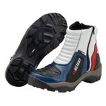 Bota motociclista com altura de até 9cm em couro legítimo AS-HEIGHT