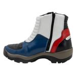 Bota motociclista com altura de até 9cm em couro legítimo AS-HEIGHT