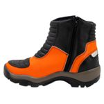 Bota motociclista com altura de até 9cm em couro legítimo AS-HEIGHT