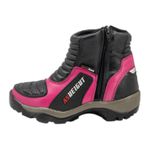 Bota motociclista com altura de até 9cm em couro legítimo AS-HEIGHT