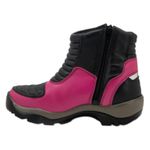 Bota motociclista com altura de até 9cm em couro legítimo AS-HEIGHT
