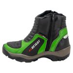 Bota motociclista com altura de até 9cm em couro legítimo AS-HEIGHT