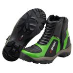Bota motociclista com altura de até 9cm em couro legítimo AS-HEIGHT