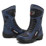 Bota motociclista cano Alto com altura de até 9cm em couro legítimo AS-HEIGHT