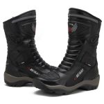 Bota motociclista cano Alto com altura de até 9cm em couro legítimo AS-HEIGHT