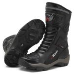 Bota motociclista cano Alto com altura de até 9cm em couro legítimo AS-HEIGHT
