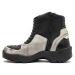Bota motociclista com altura de até 9cm em couro legítimo solado preto AS-HEIGHT