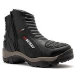 Bota motociclista com altura de até 9cm em couro legítimo AS-HEIGHT