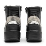 Bota motociclista com altura de até 9cm em couro legítimo solado preto AS-HEIGHT
