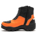 Bota motociclista com altura de até 9cm em couro legítimo solado preto AS-HEIGHT