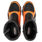 Bota motociclista com altura de até 9cm em couro legítimo solado preto AS-HEIGHT