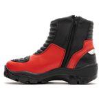 Bota motociclista com altura de até 9cm em couro legítimo solado preto AS-HEIGHT