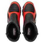 Bota motociclista com altura de até 9cm em couro legítimo solado preto AS-HEIGHT