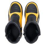 Bota motociclista com altura de até 9cm em couro legítimo solado preto AS-HEIGHT