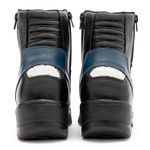 Bota motociclista com altura de até 9cm em couro legítimo solado preto AS-HEIGHT